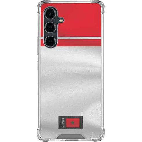 Morocco Soccer Flag Galaxy S23 FE Clear Case